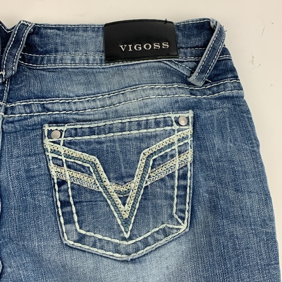 Vigoss The Chelsea Boyfriend Capri Ankle Length crop Jeans Size 11/12 Stretch - Picture 8 of 15